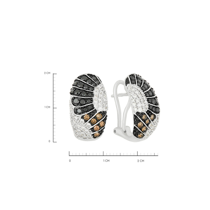 Серьги из золота 585 пробы c бриллиантами, Ц О007 0727 за 112000