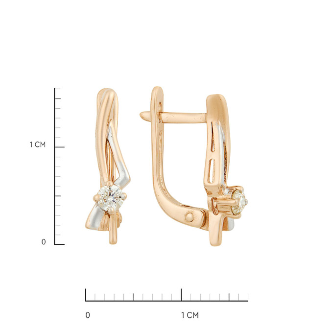 Серьги из золота 585 пробы с бриллиантами, Л 5208 2789 за 26700