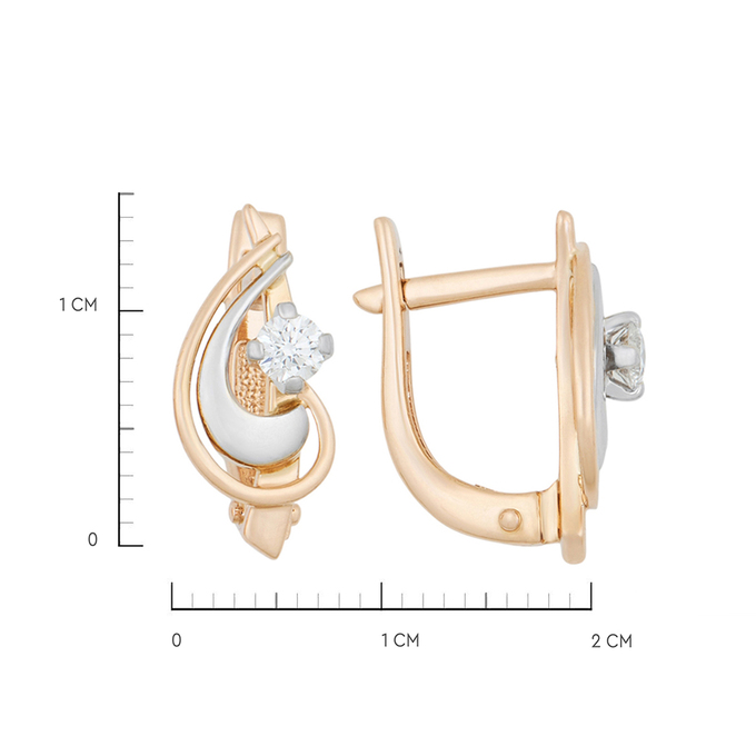 Серьги из золота 585 пробы c бриллиантами, К 0000 4985 за 59900