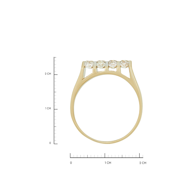 Кольцо из золота 585 пробы c бриллиантами, Л 2810 7991 за 190000