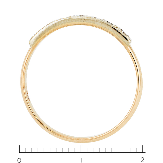 Кольцо из комбинированного золота 585 пробы c 7 бриллиантами, Л28087226 за 12540