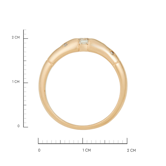 Кольцо из золота 585 пробы c бриллиантами, Л 3911 4386 за 39200