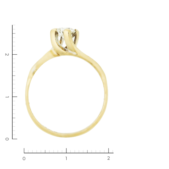 Кольцо из комбинированного золота 585 пробы c 1 бриллиантом, Л28085502 за 119900