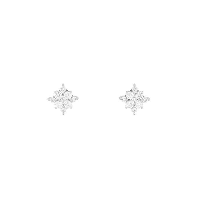 Серьги из золота 585 пробы c 18 бриллиантами