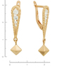 Серьги из красного золота 585 пробы c фианитами