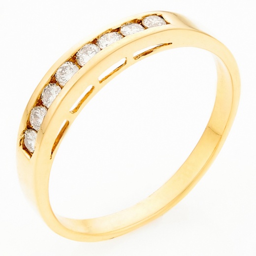 Кольцо из желтого золота 750 пробы c 8 бриллиантами Л63003043 фото 1