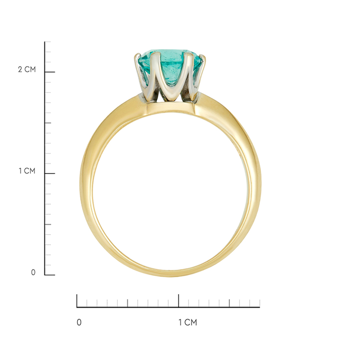 Кольцо из золота 585 пробы c изумрудом, Л 2811 9004 за 66500