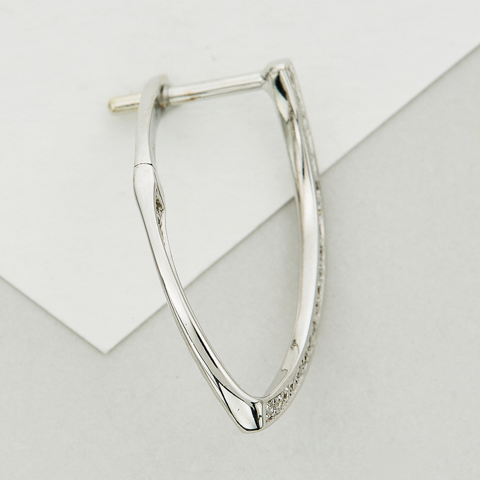 Серьги из золота 585 пробы c 30 бриллиантами