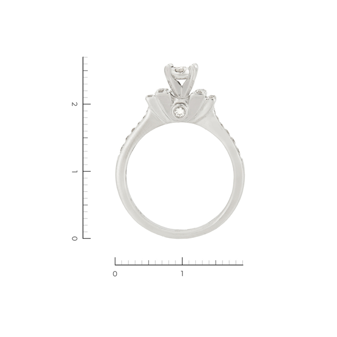 Кольцо из белого золота 585 пробы c 31 бриллиантами, Л 5103 8504 за 42500