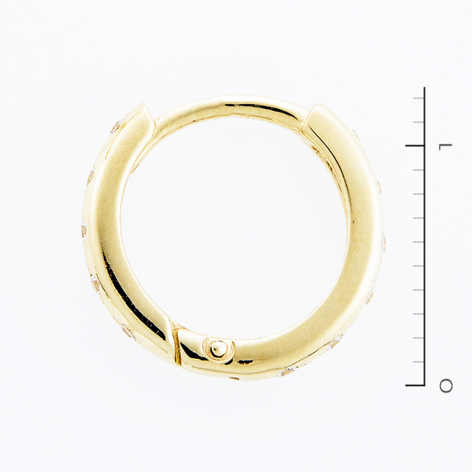 Серьги из золота 585 пробы c фианитами
