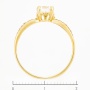 Кольцо из желтого золота 585 пробы c фианитами Л19107665 фото 4