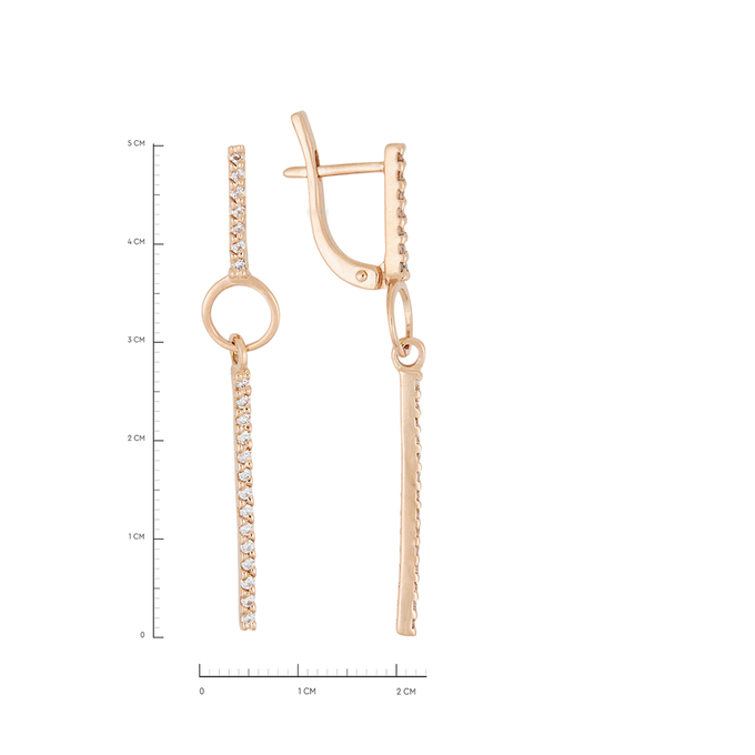 Серьги из золота 585 пробы c 42 бриллиантами, Л 0408 4173 за 44800