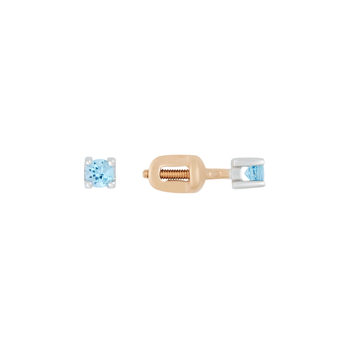 Серьги из золота 585 пробы c топазами