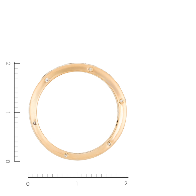 Кольцо из комбинированного золота 585 пробы c 23 бриллиантами, Л 1810 5174 за 43120