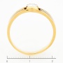 Кольцо из комбинированного золота 750 пробы c 1 бриллиантом Л40018695 фото 4