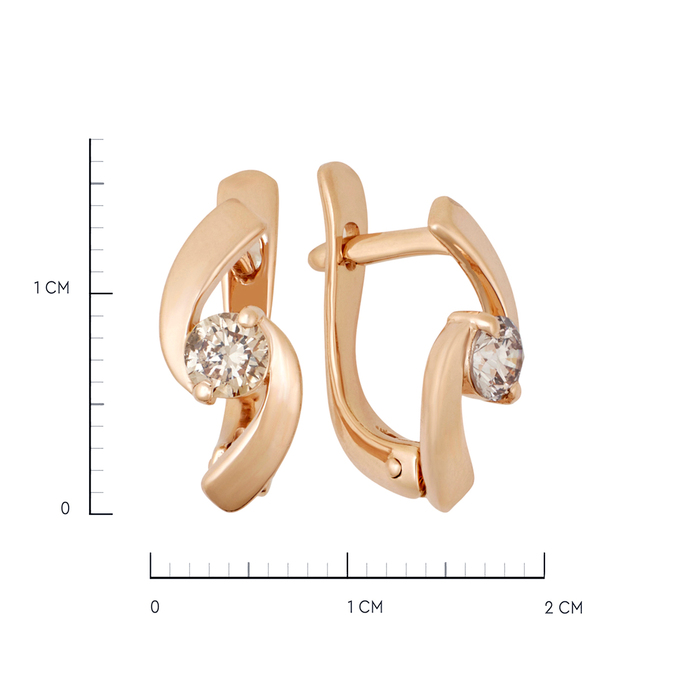 Серьги из золота 585 пробы c бриллиантами, К 0000 3306 за 49200