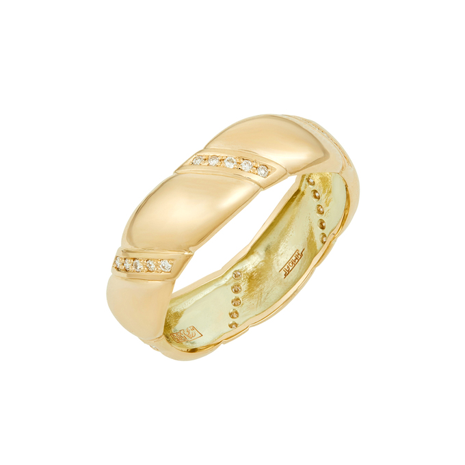 Кольцо из золота 585 пробы c бриллиантами