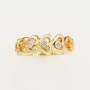 Кольцо из комбинированного золота 585 пробы c 3 бриллиантами Л09092579 фото 2