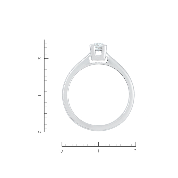 Кольцо из белого золота 750 пробы c 1 бриллиантом