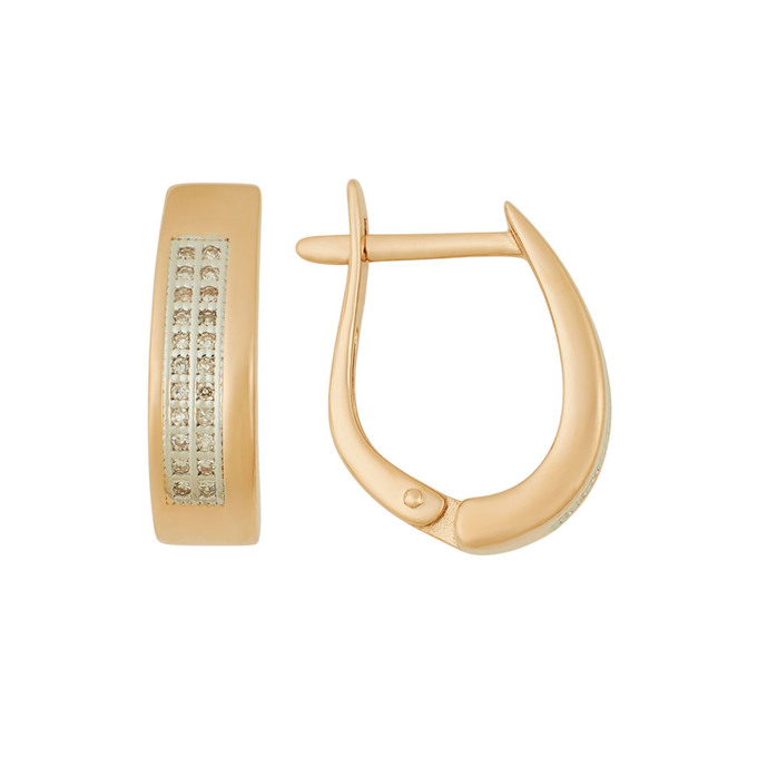 Серьги из золота 585 пробы c бриллиантами