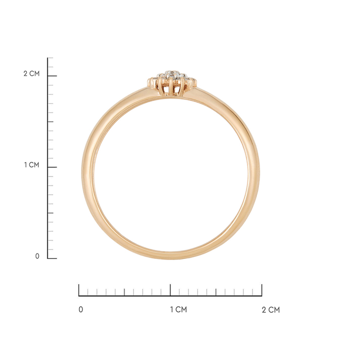 Кольцо из золота 585 пробы c бриллиантами, Л 0408 0697 за 18800