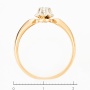 Кольцо из комбинированного золота 585 пробы c 1 бриллиантом и 1 бриллиантом Л41050064 фото 4