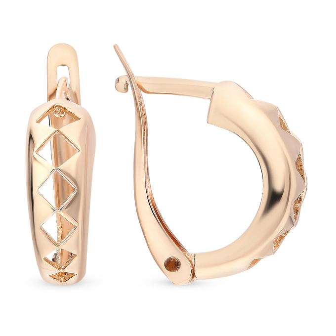 Серьги из красного золота 585 пробы