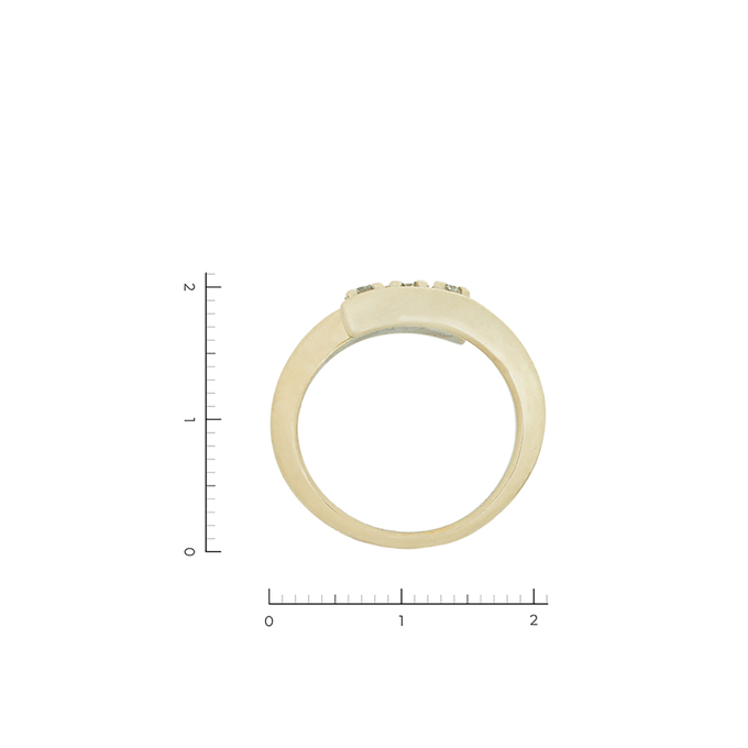 Кольцо из золота 585 пробы c 3 бриллиантами, Л 2810 4943 за 66320
