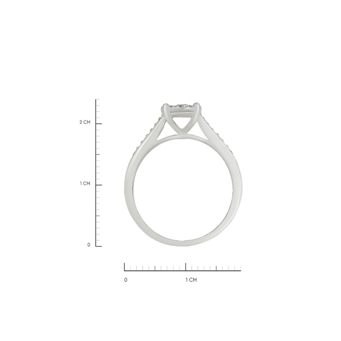 Кольцо из золота 585 пробы c бриллиантами, Л 5103 1895 за 22800