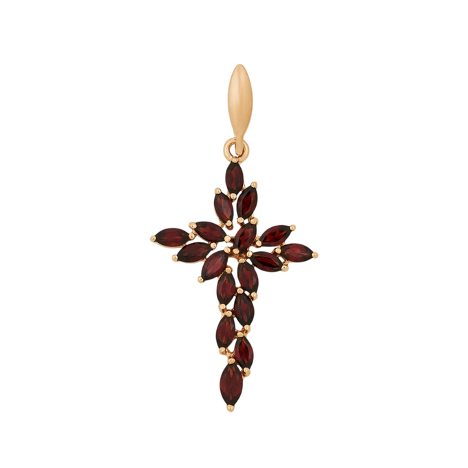 Подвеска из золота 585 пробы c гранатами, Л 6002 5321 за 17040
