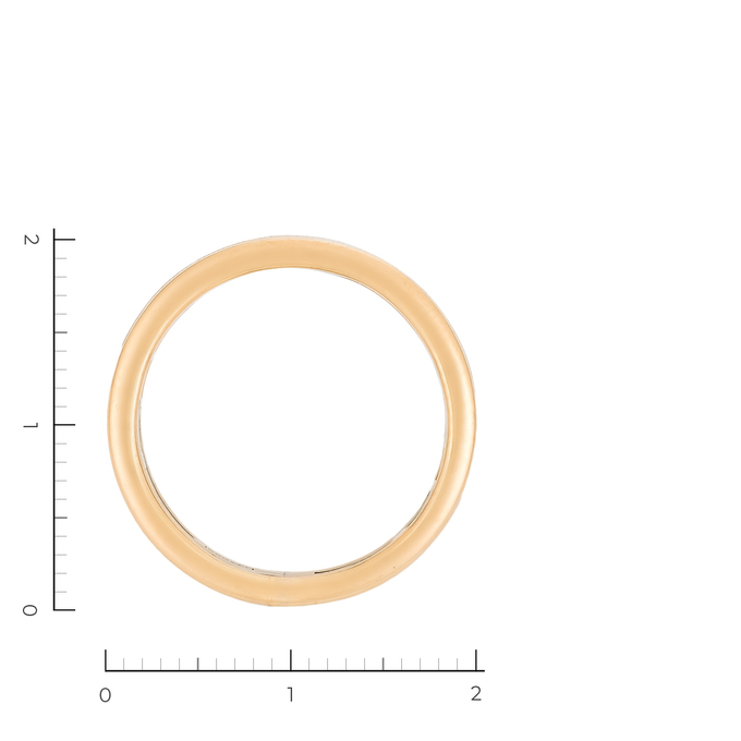 Кольцо из комбинированного золота 585 пробы c 12 бриллиантами, Л 2911 5974 за 52400