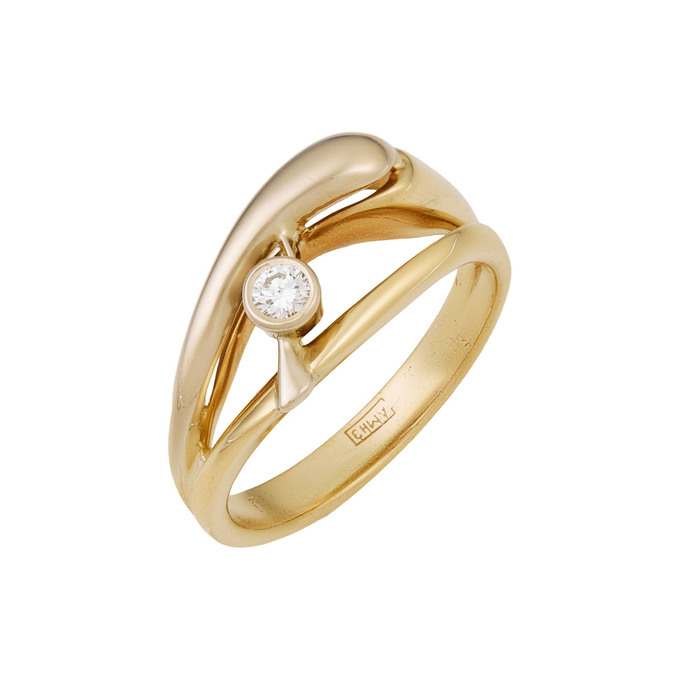 Кольцо из золота 750 пробы c бриллиантом, Л 0808 8896 за 66100