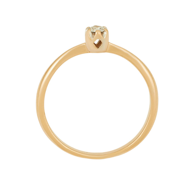 Кольцо из золота 585 пробы c бриллиантом