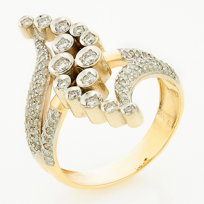 Кольцо из золота 585 пробы c бриллиантами, Л 6001 8858 за 62000