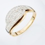 Кольцо из комбинированного золота 585 пробы c 50 бриллиантами Л63012524 фото 1