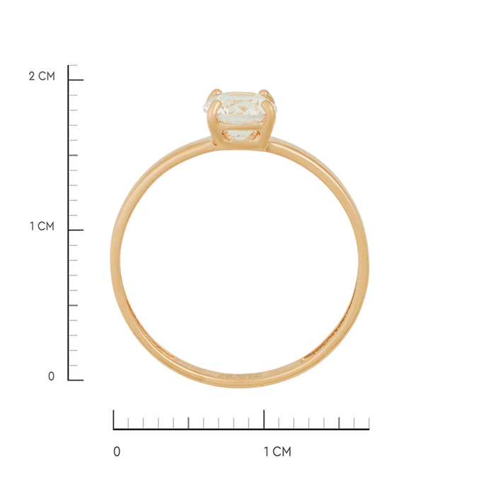 Кольцо из золота 585 пробы c фианитом, Л 1116 6882 за 9200