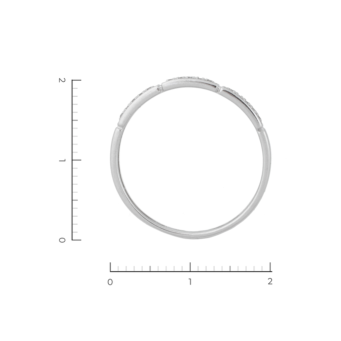 Кольцо из белого золота 585 пробы c 15 бриллиантами, Л 3506 2494 за 8050