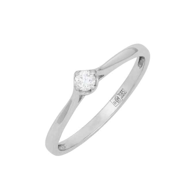 Кольцо из золота 585 пробы c бриллиантом, Л 3706 4598 за 13200