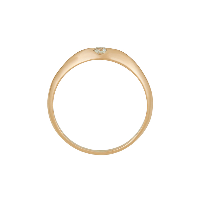 Кольцо из золота 585 пробы c бриллиантом, Л 4508 2826 за 19120