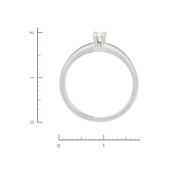 Кольцо из белого золота 585 пробы c 1 бриллиантом, Л41056760 за 10750