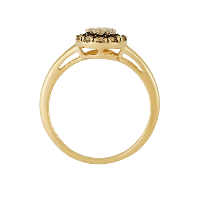 Кольцо из золота 585 пробы c бриллиантами