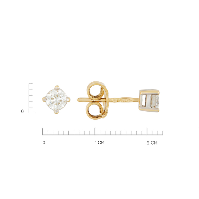 Серьги из золота 750 пробы c бриллиантами, К 0000 2671 за 65800