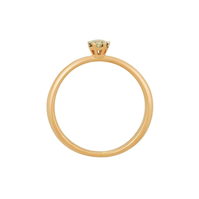 Кольцо из золота 585 пробы c бриллиантом, Л 4506 1099 за 31200