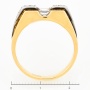 Кольцо печатка из комбинированного золота 750 пробы c 9 бриллиантами Л35013536 фото 4