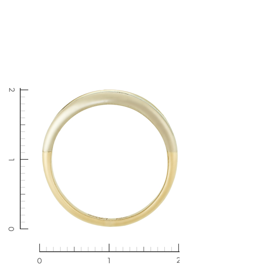 Кольцо из комбинированного золота 585 пробы c 2 бриллиантами, Л71002920 за 25550
