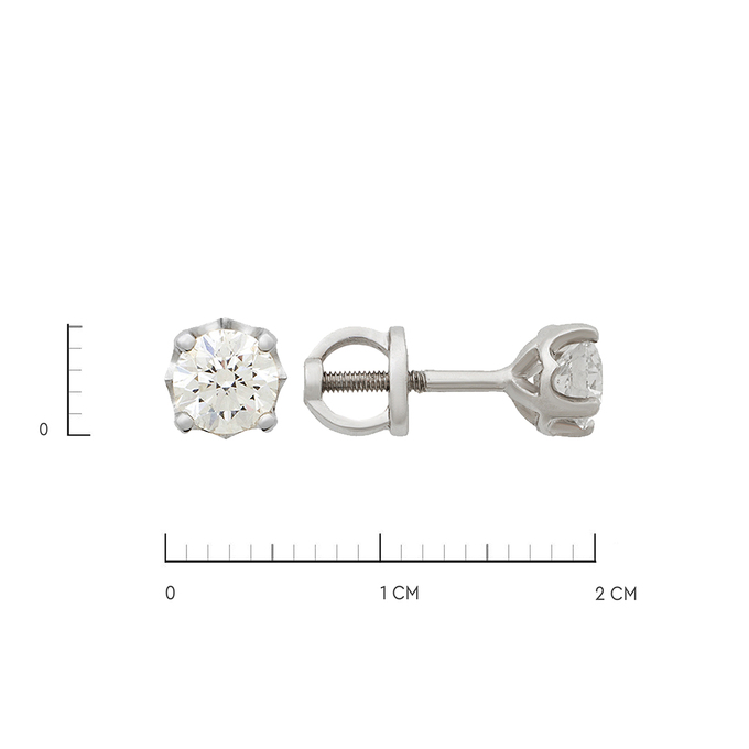 Пусеты из золота 585 пробы c бриллиантами, Ц О007 0585 за 248000