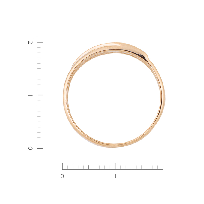 Кольцо из комбинированного золота 585 пробы c 5 бриллиантами, Л 4106 6017 за 20400