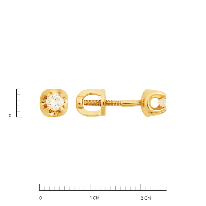 Серьги из золота 585 пробы c бриллиантами, Л 0616 6379 за 44160