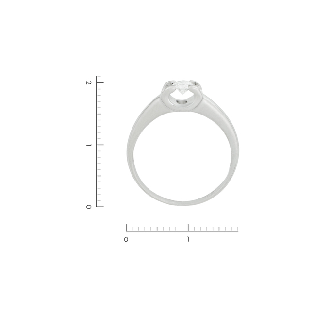 Кольцо из золота 585 пробы c 1 бриллиантом, Л 2810 0097 за 25200