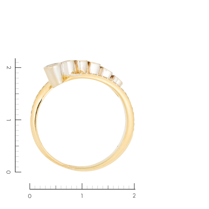 Кольцо из золота 585 пробы c 42 бриллиантами